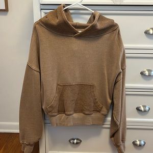 Free People Cropped Terry Hoodie